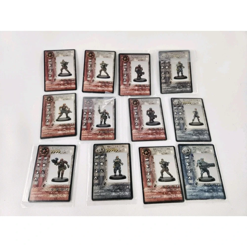 Rackham AT-43 Figure Cards Player Stats Game Play CARDS ONLY ~ Lot of‎ 50+ Cards